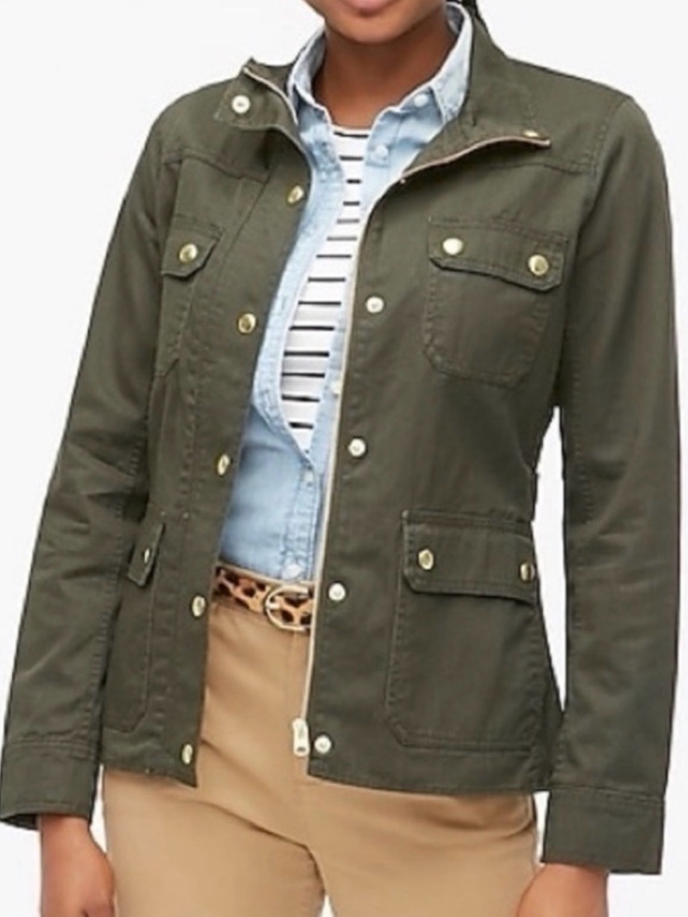 J.Crew Women's Olive Field Jacket, size small